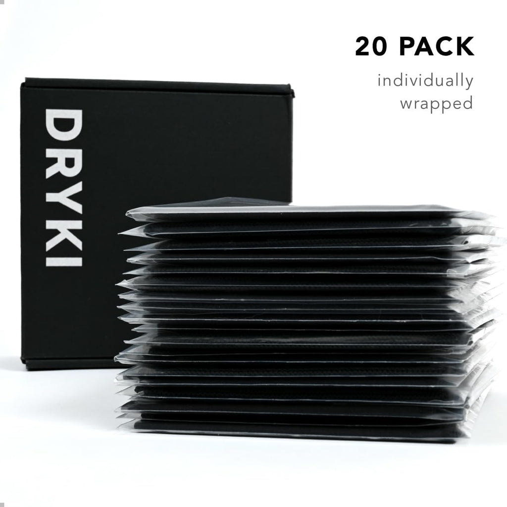 Sweat Absorbing Handkerchiefs - The Original Pocket-Sized Sweat Towels - Quick-Dry Microfiber Sweat Rags for Face, Hands, & Body - Men & Women - Gym, Sports, and Work (Black: 5 Pack)