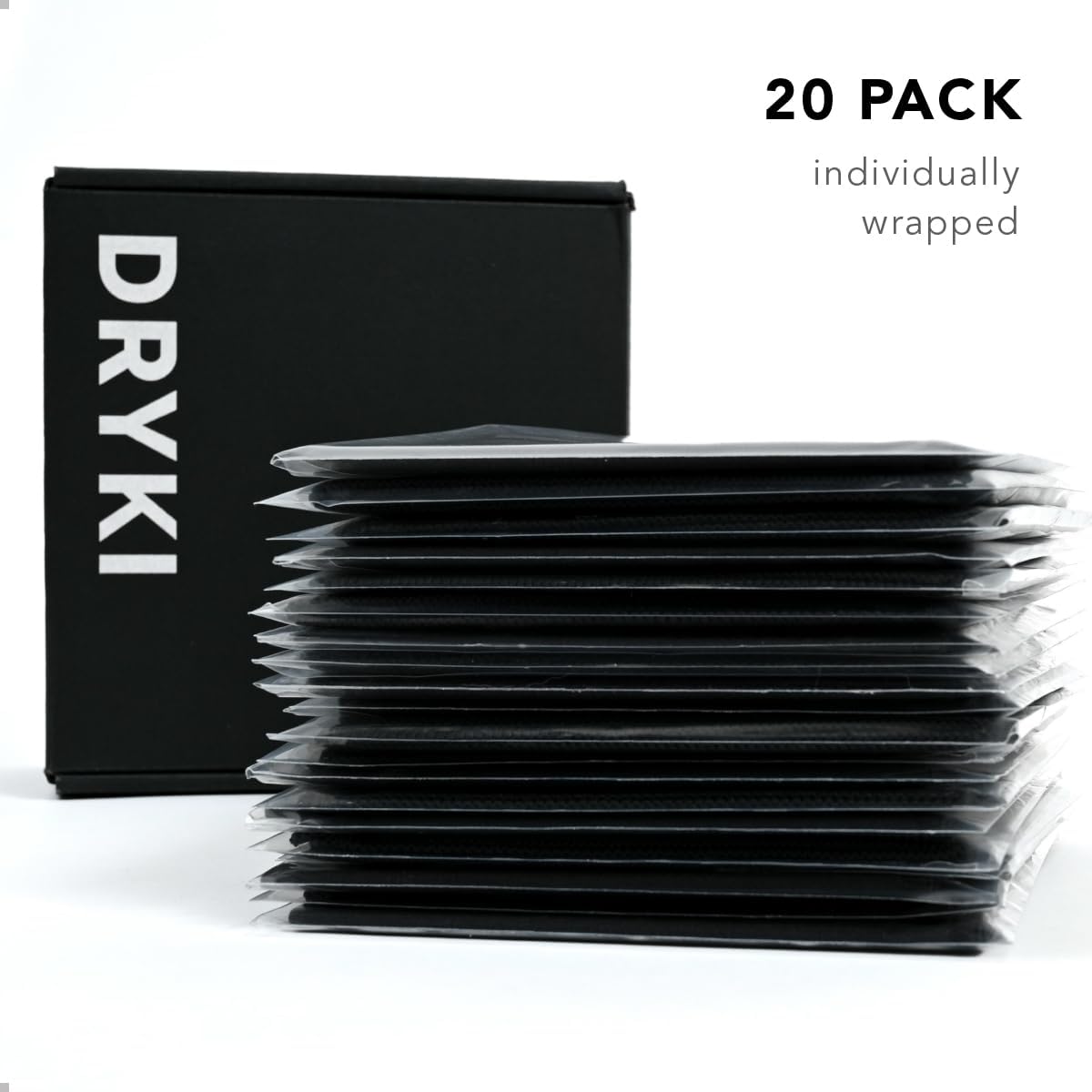 Sweat Absorbing Handkerchiefs - The Original Pocket-Sized Sweat Towels - Quick-Dry Microfiber Sweat Rags for Face, Hands, & Body - Men & Women - Gym, Sports, and Work (Black: 5 Pack)