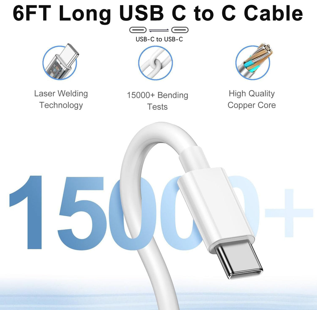 Fast iPhone Charger, iPhone Charger Fast Charging 2Pack Quick Chargers 6ft Long USB C to Lightning Cable Quick Charging Cord USB Charge Block Adapter for iPhone 14 Plus/14 ProMax/13 Mini 12/11/XS/iPad