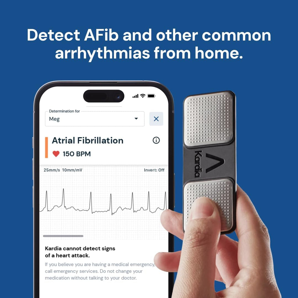 KardiaMobile 1-Lead Personal EKG Monitor – Record at Home – Detects AFib & Irregular Arrhythmias – Easy Results in 30 Seconds – Works w/Most Smartphones