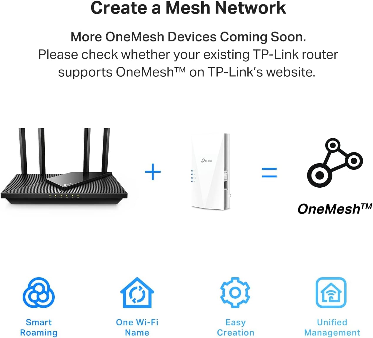 TP-Link AC1900 WiFi Range Extender RE550 | Dual-Band Wireless Repeater Amplifier w/Gigabit Ethernet Port | Up to 2200 Sq. Ft., 32 Devices | Internet Signal Booster | APP Setup | EasyMesh Compatible
