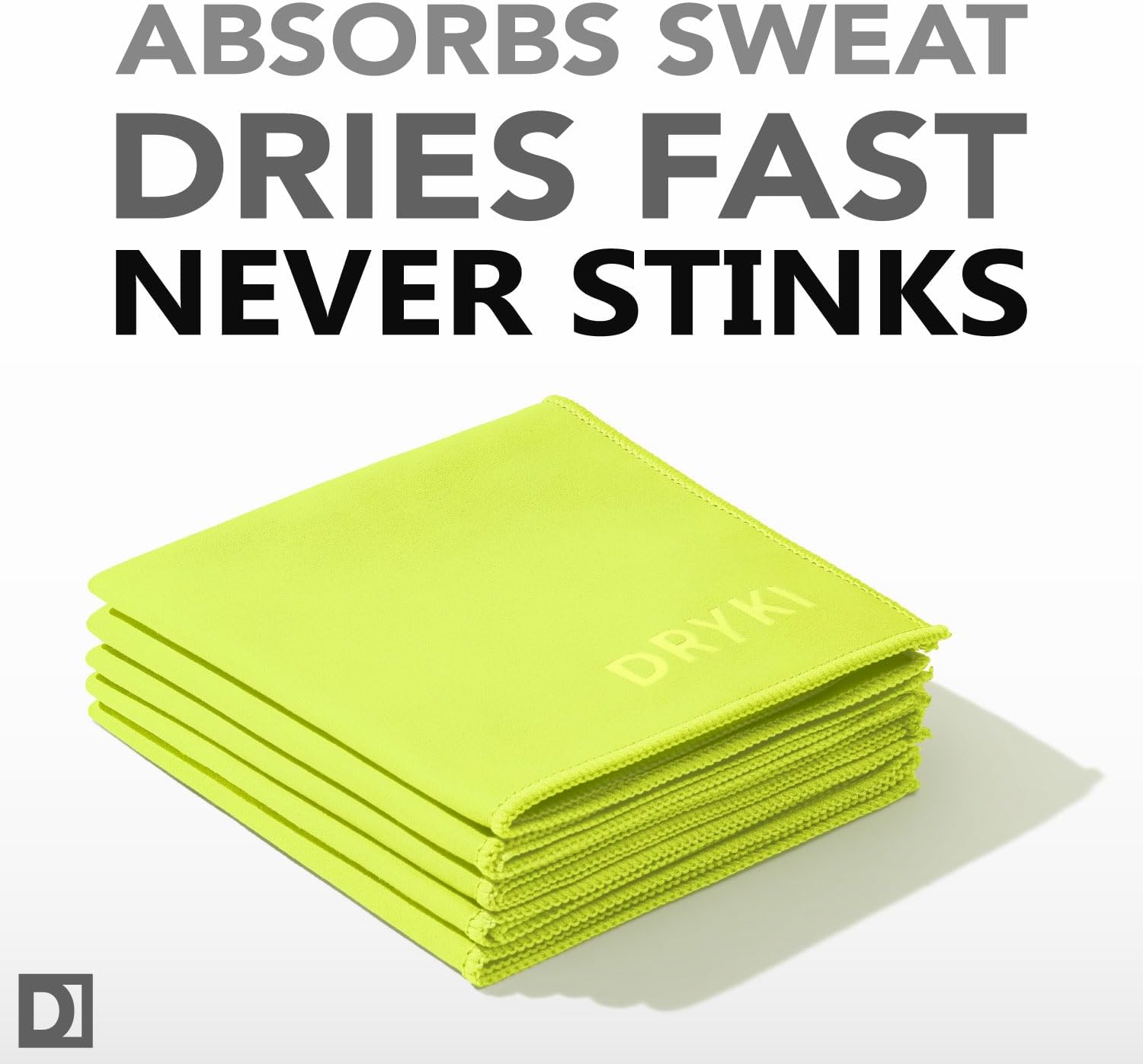 Sweat Absorbing Handkerchiefs - The Original Pocket-Sized Sweat Towels - Quick-Dry Microfiber Sweat Rags for Face, Hands, & Body - Men & Women - Gym, Sports, and Work (Black: 5 Pack)