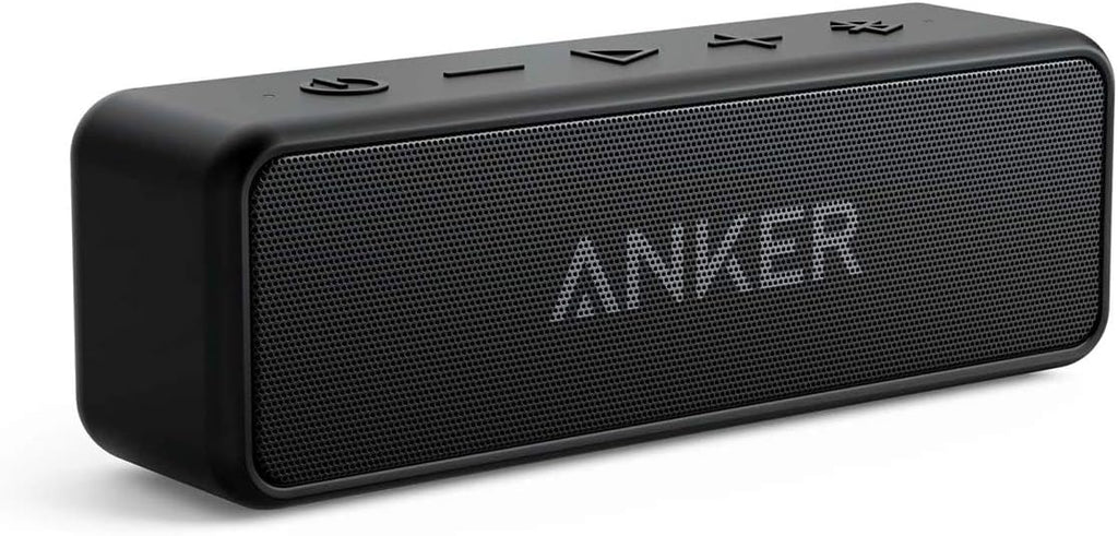 Anker Soundcore 2 Portable Bluetooth Speaker with Stereo Sound, Bluetooth 5, Bassup, IPX7 Waterproof, 24-Hour Playtime, Wireless Stereo Pairing, Speaker for Home, Outdoors, Travel
