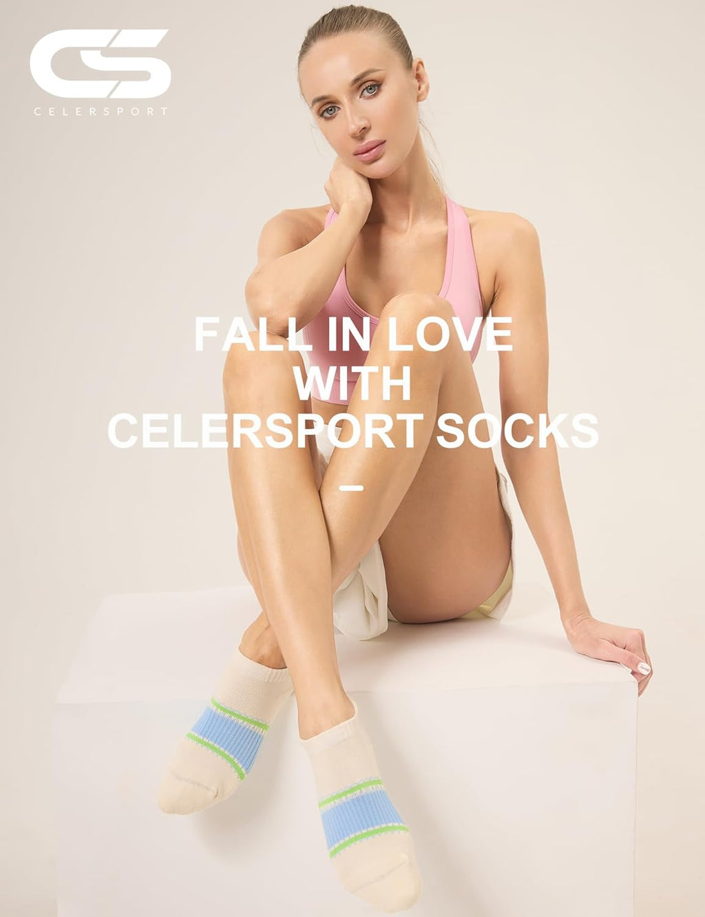 CS CELERSPORT 6 Pairs Ankle Athletic Running Socks Low Cut Sports Tab Socks for Men and Women