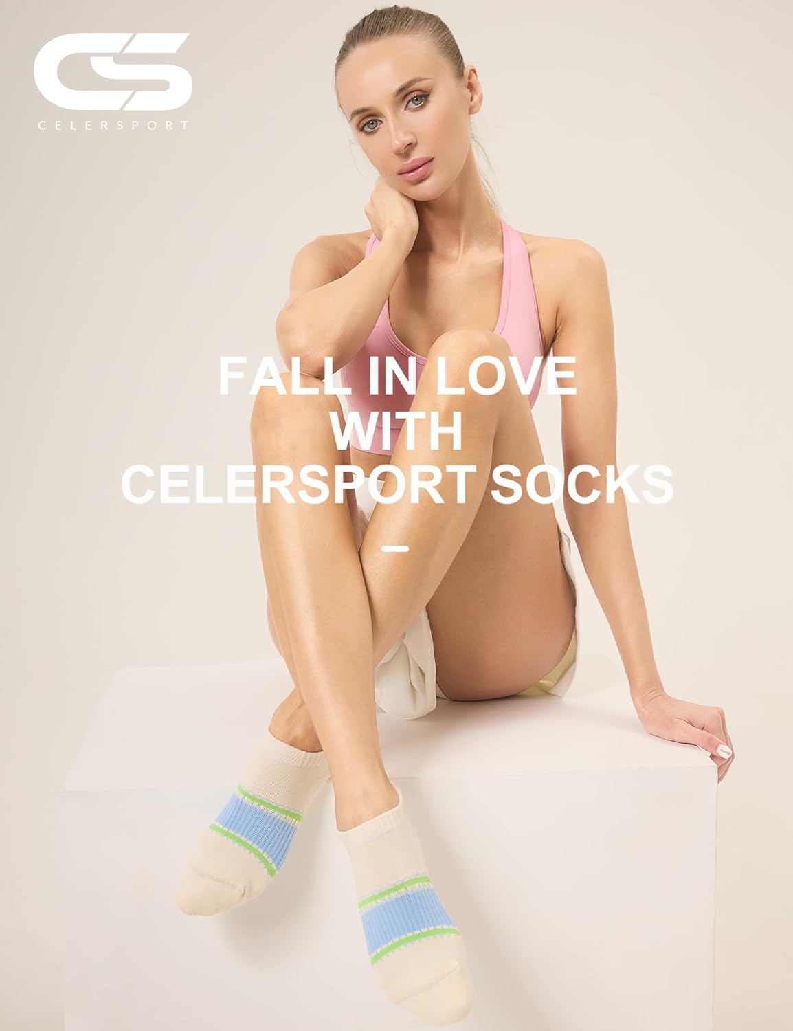 CS CELERSPORT 6 Pairs Ankle Athletic Running Socks Low Cut Sports Tab Socks for Men and Women