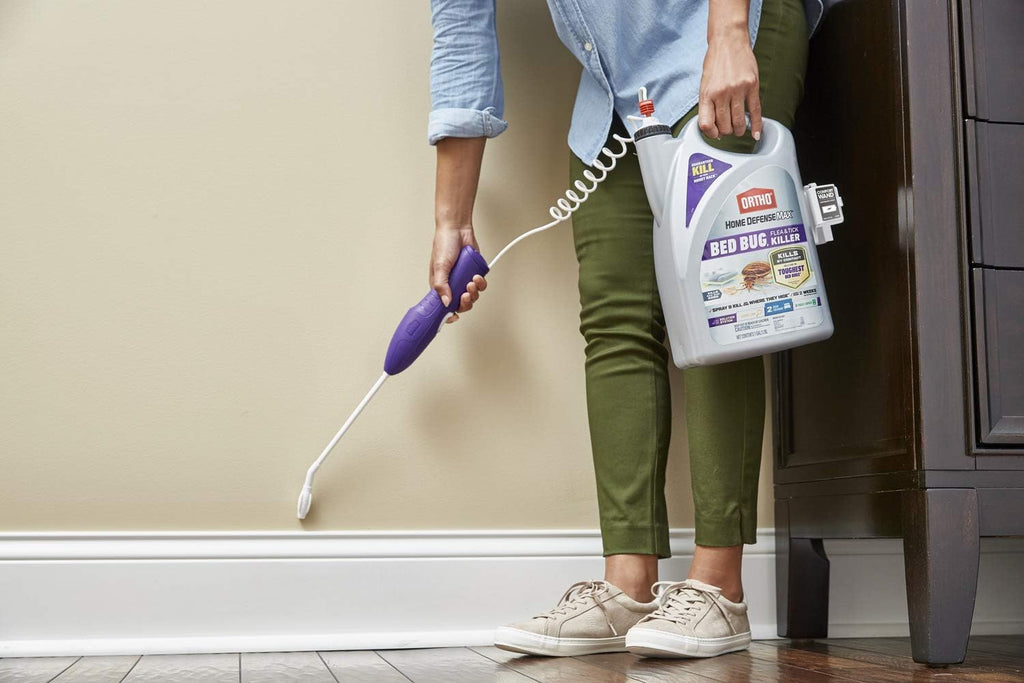 Ortho Home Defense Max Bed Bug, Flea and Tick Killer with Comfort Wand, Bed Bug Spray, Kills Bed Bug Eggs, Fleas and Ticks, 1 gal.