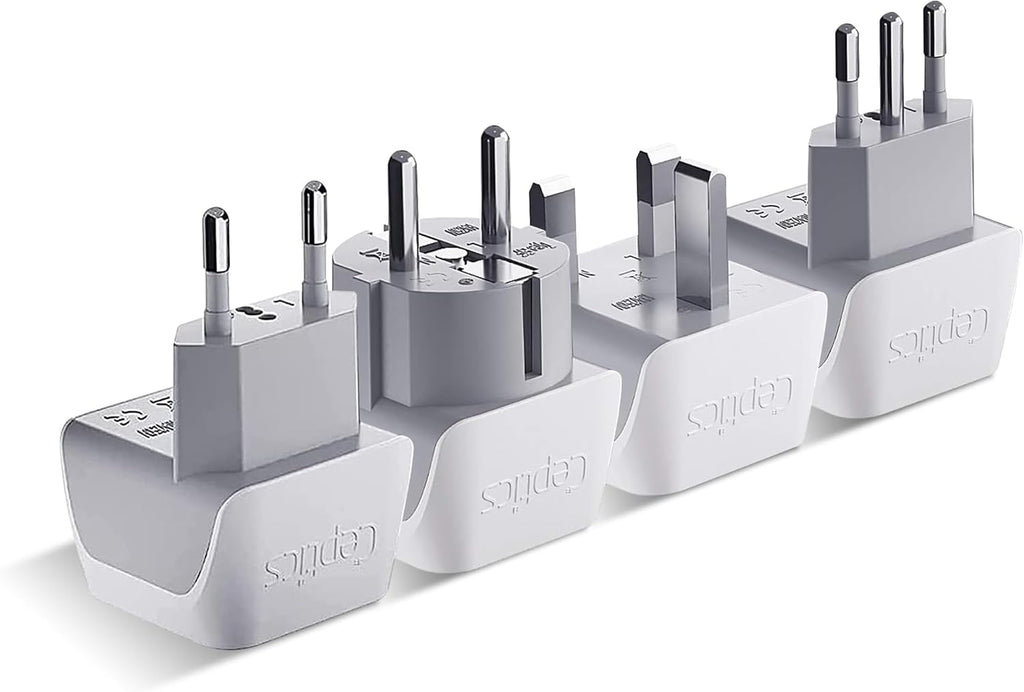 Ceptics Universal Travel Adapter, 35W International Power Adapter with PD & QC 3.0 Dual USB-C, 3 USB Travel Adapter Worldwide, Type I C G A Outlets 110V 220V A/C - EU Euro US UK (11-KU)