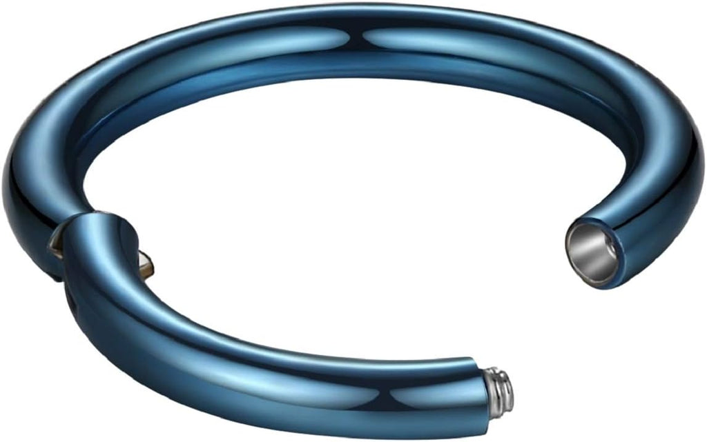 ORANGELOVE Hypoallergenic Nose Rings 20G 18G 16G 14G 12G 10G 8G 316l Surgical Steel Septum Jewelry Hinged Segment Ring Body Piercing Nose Hoop Lip Rings Nose Helix Cartilage Rook Earrings