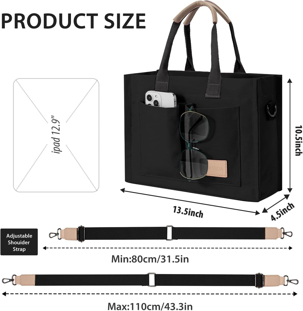 Tote Bags for Women Canvas Tote Purse Crossbody with Pockets Top Handle Shoulder Satchel Bag for Women