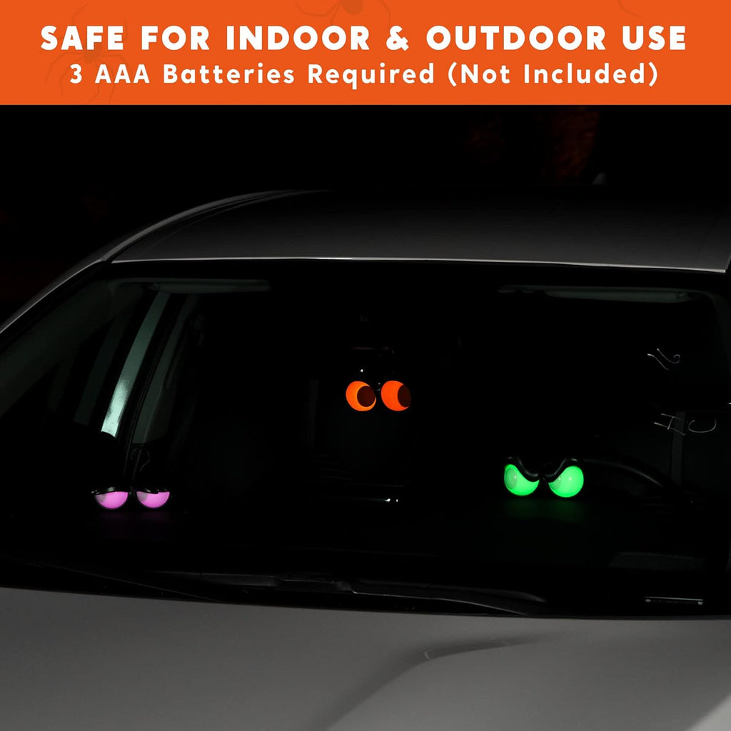 Joiedomi 3 Pack Halloween Decorations Indoor Flashing Peeping Eyes Lights with Timer, Halloween Glowing Decorations Outdoor Party Supplies, Spooky Animated Lights Eyes Decor for Yard Lawn Garden