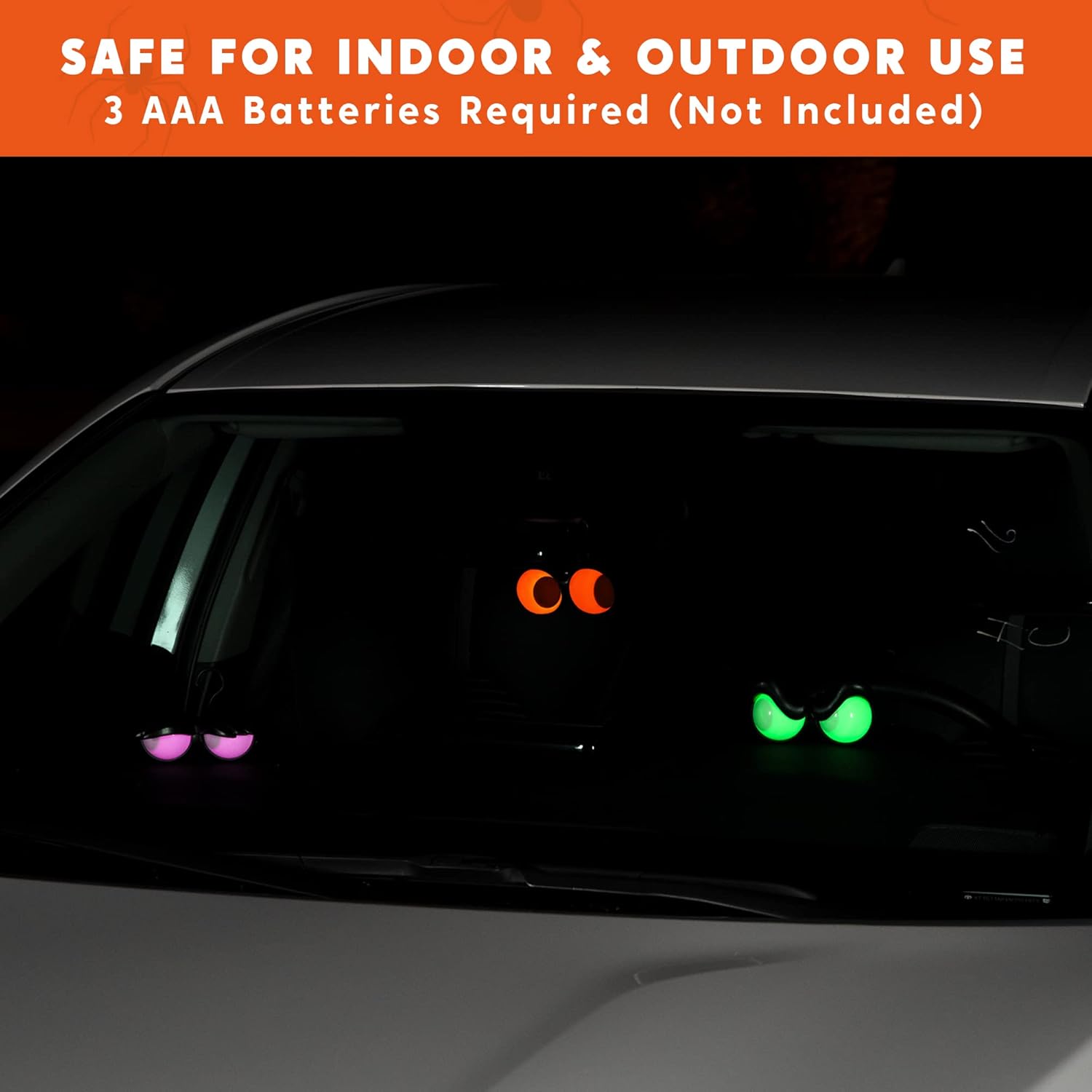 Joiedomi 3 Pack Halloween Decorations Indoor Flashing Peeping Eyes Lights with Timer, Halloween Glowing Decorations Outdoor Party Supplies, Spooky Animated Lights Eyes Decor for Yard Lawn Garden