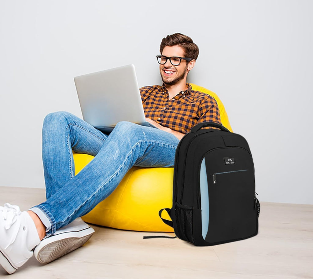 MATEIN Travel Laptop Backpack, Business Anti Theft Slim Sturdy Laptops Backpack with USB Charging Port, Water Resistant College School Computer Bag Gift for Men & Women Fits 15.6 Inch Notebook, Grey