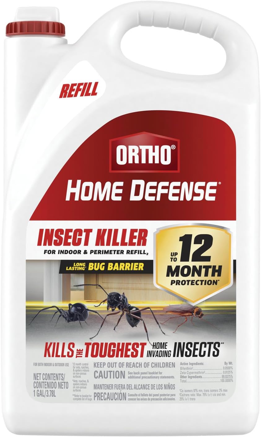 Ortho Home Defense Insect Killer for Indoor and Perimeter2 with Comfort Wand, Controls Ants, Roaches, Spiders and More, 1.33 gal