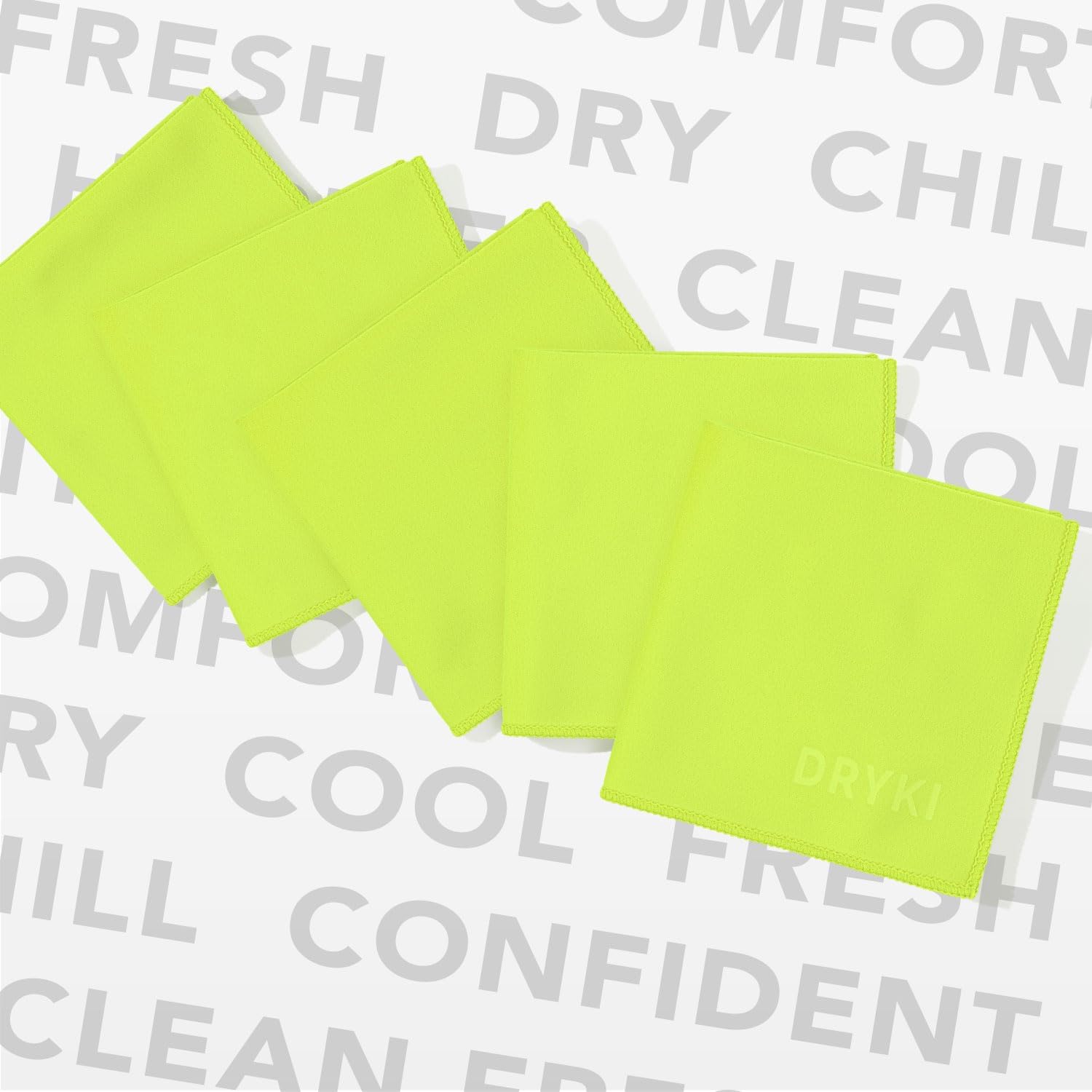 Sweat Absorbing Handkerchiefs - The Original Pocket-Sized Sweat Towels - Quick-Dry Microfiber Sweat Rags for Face, Hands, & Body - Men & Women - Gym, Sports, and Work (Black: 5 Pack)