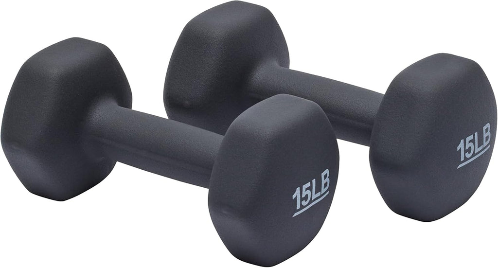 Basics Neoprene Dumbbell Hand Weights for Exercise and Muscle Toning