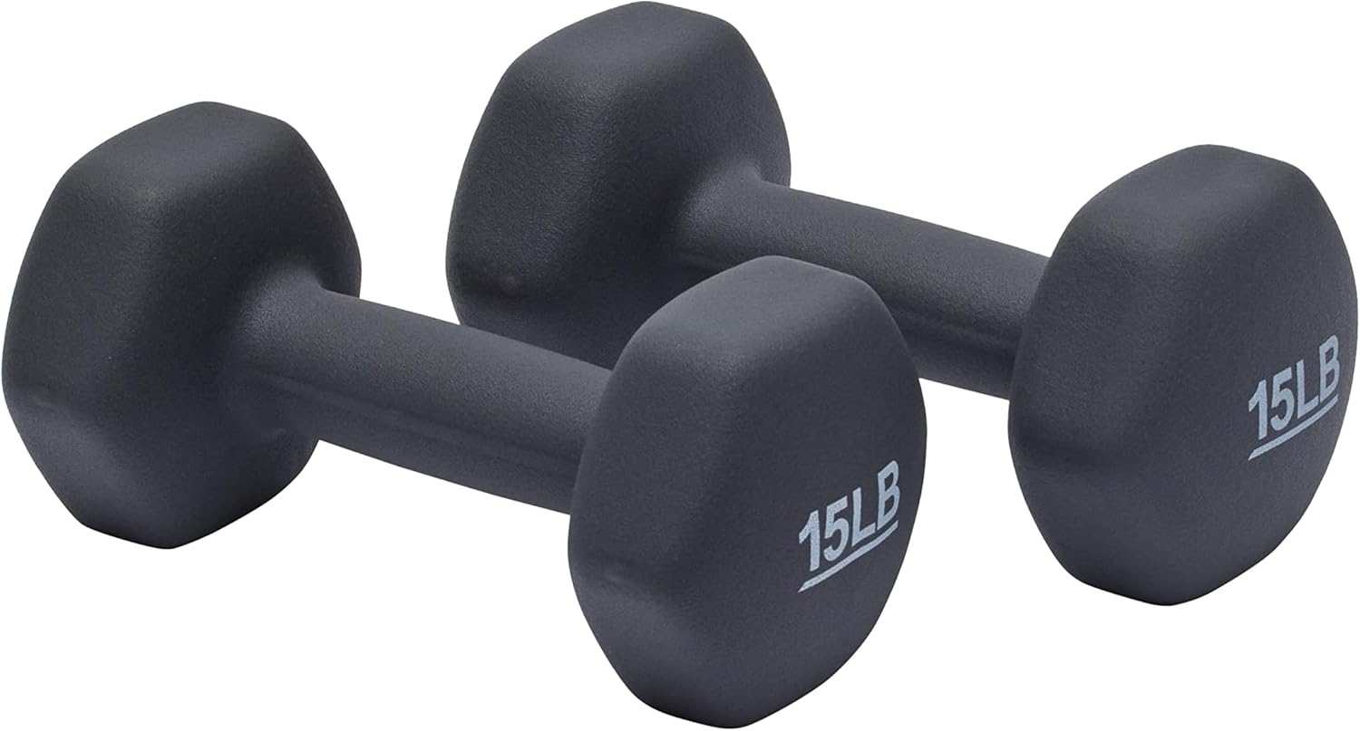 Basics Neoprene Dumbbell Hand Weights for Exercise and Muscle Toning