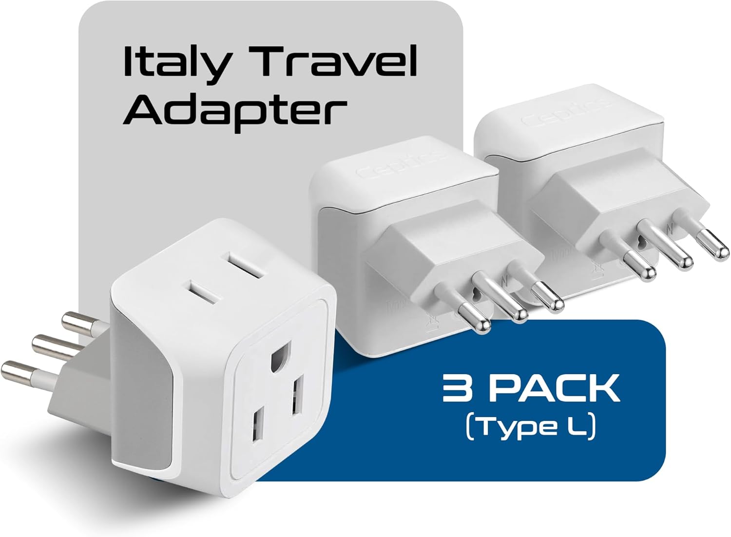 Ceptics Universal Travel Adapter, 35W International Power Adapter with PD & QC 3.0 Dual USB-C, 3 USB Travel Adapter Worldwide, Type I C G A Outlets 110V 220V A/C - EU Euro US UK (11-KU)