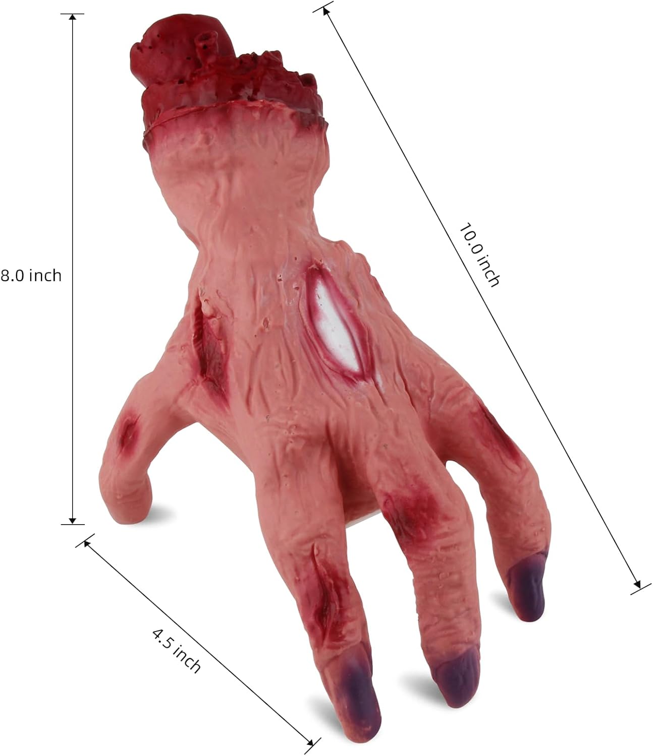 Halloween Decorations Crawling Hand,Halloween Automatic Crawl with Spooky Music Battery Powered Lifelike Scary Can Glow and Moving Hand for Costume Party Holiday Decorations