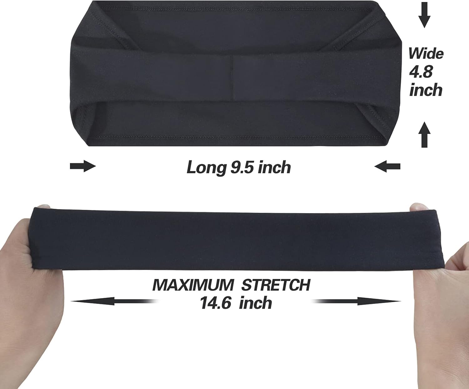 Mens Running Headband,5Pack,Mens Sweatband Sports Headband for Running,Cycling,Basketball,Yoga,Fitness Workout Stretchy Unisex Hairband