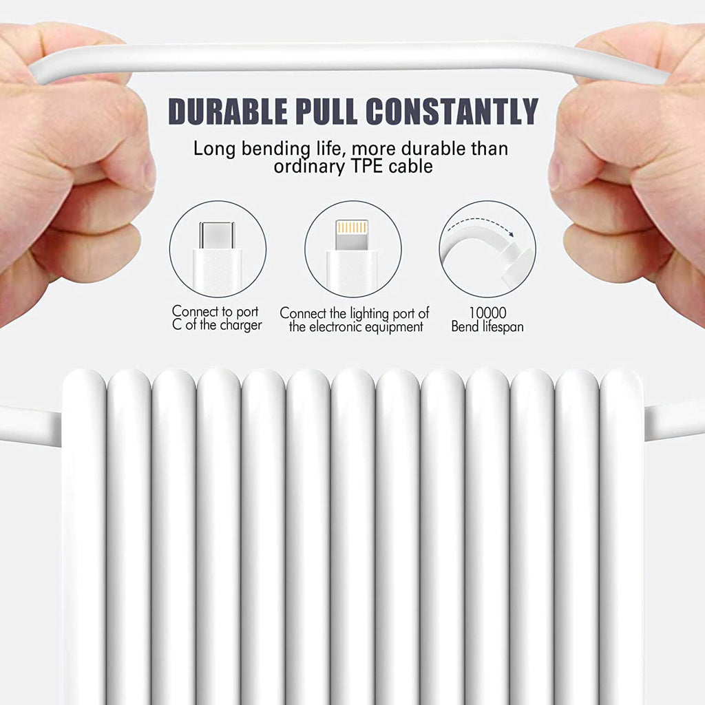 Fast iPhone Charger, iPhone Charger Fast Charging 2Pack Quick Chargers 6ft Long USB C to Lightning Cable Quick Charging Cord USB Charge Block Adapter for iPhone 14 Plus/14 ProMax/13 Mini 12/11/XS/iPad