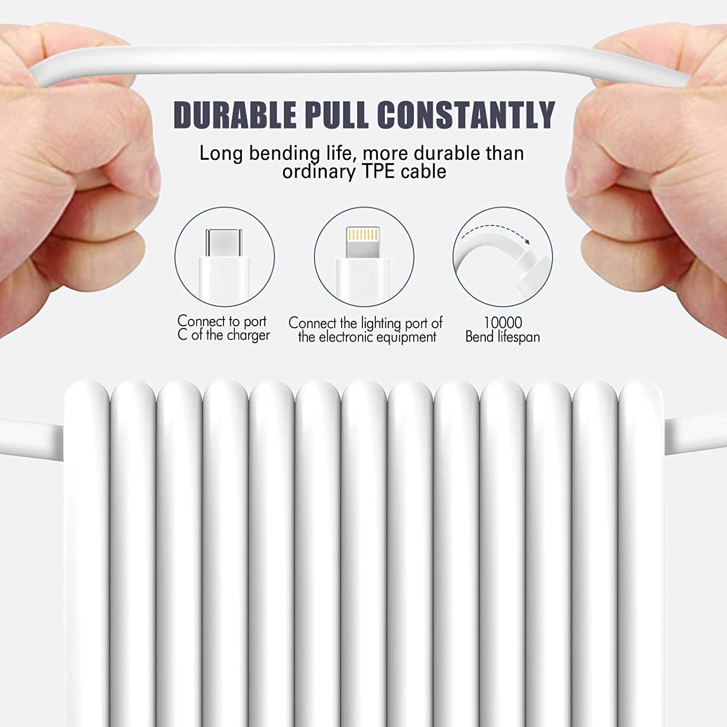 Fast iPhone Charger, iPhone Charger Fast Charging 2Pack Quick Chargers 6ft Long USB C to Lightning Cable Quick Charging Cord USB Charge Block Adapter for iPhone 14 Plus/14 ProMax/13 Mini 12/11/XS/iPad