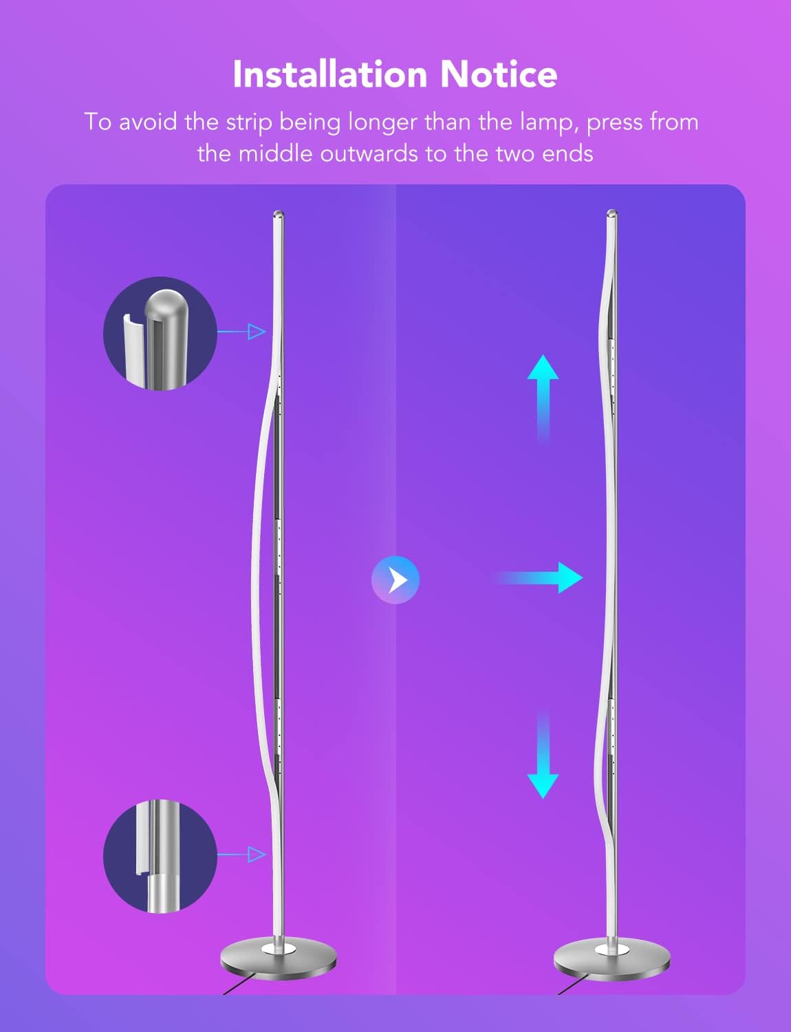 Govee RGBIC Floor Lamp Basic, LED Corner Lamp Works with Alexa, 1000 Lumen Smart Modern Floor Lamp with Music Sync and 16 Million DIY Colors, Color Changing Standing Lamp for Bedroom Living Room Black