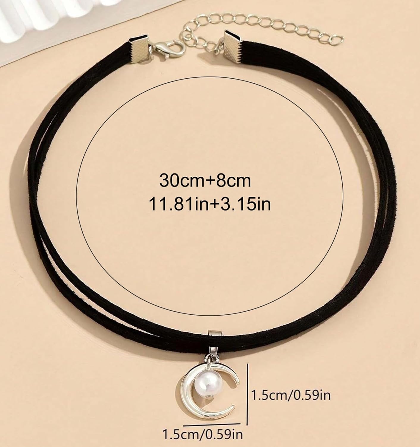 Fesciory Black Necklaces for Women, Adjustable Layered Velvet Leather Lace Collar Necklace, Goth Jewelry Gifts.