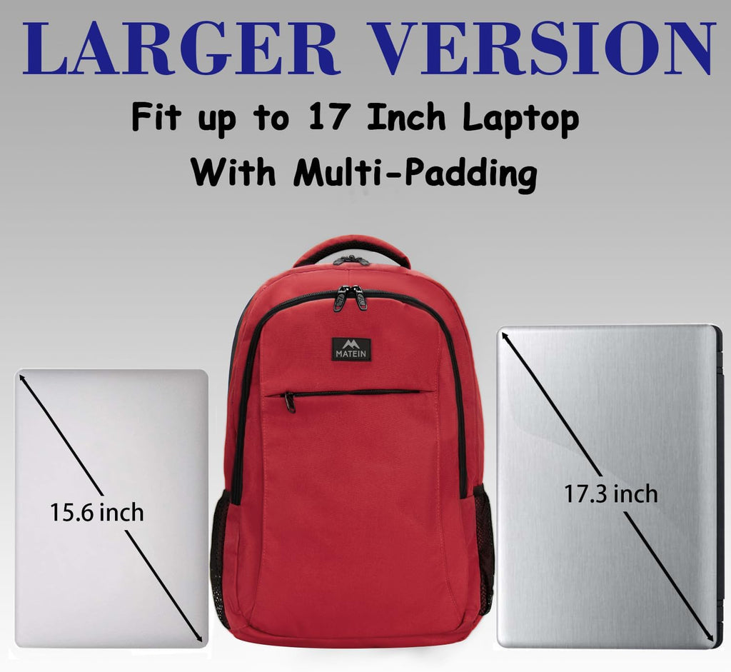 MATEIN Travel Laptop Backpack, Business Anti Theft Slim Sturdy Laptops Backpack with USB Charging Port, Water Resistant College School Computer Bag Gift for Men & Women Fits 15.6 Inch Notebook, Grey