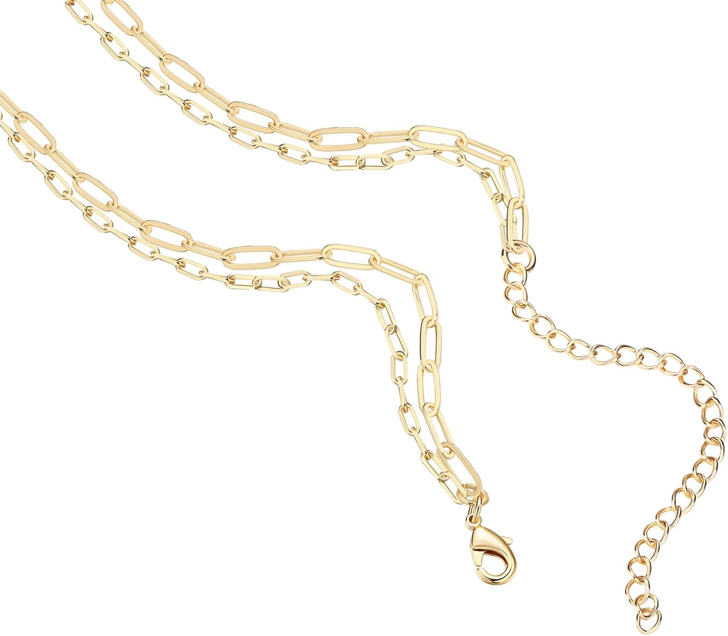 PAVOI 14K Gold Plated Layering Necklaces | Stylish Minimalist Design Pendant Necklaces | Bar, Circle, Lotus, Disc, Dog Tag, Horizontal Bar Pendants for Women