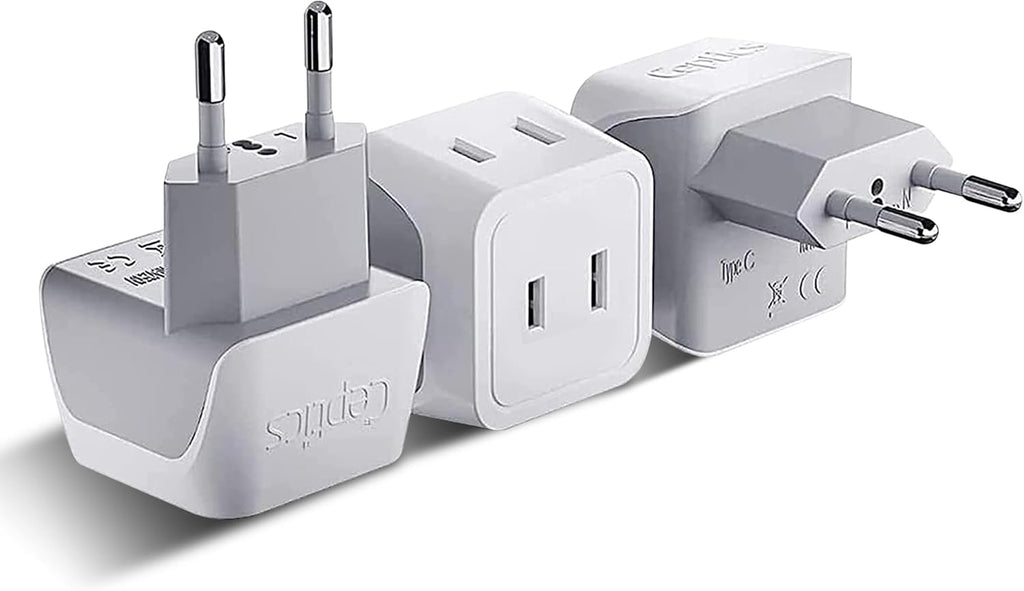 Ceptics Universal Travel Adapter, 35W International Power Adapter with PD & QC 3.0 Dual USB-C, 3 USB Travel Adapter Worldwide, Type I C G A Outlets 110V 220V A/C - EU Euro US UK (11-KU)