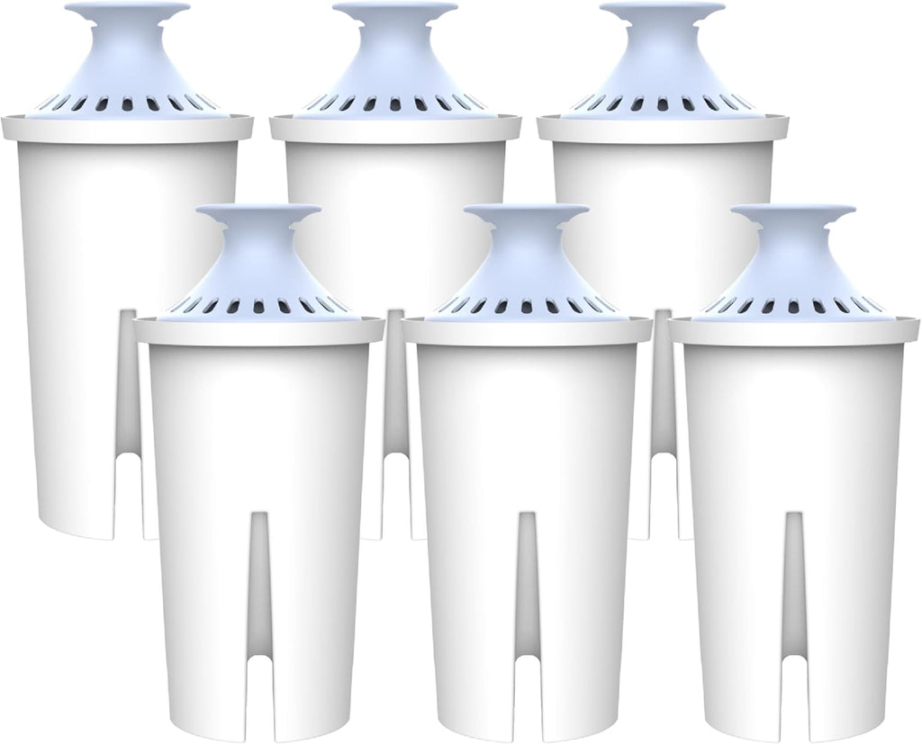 AQUA CREST Replacement for Brita Filter, Brita Water Pitchers and Dispensers, Classic OB03, Mavea 107007, and More, NSF Certified Pitcher Water Filter, 1 Year Filter Supply, 6 Count