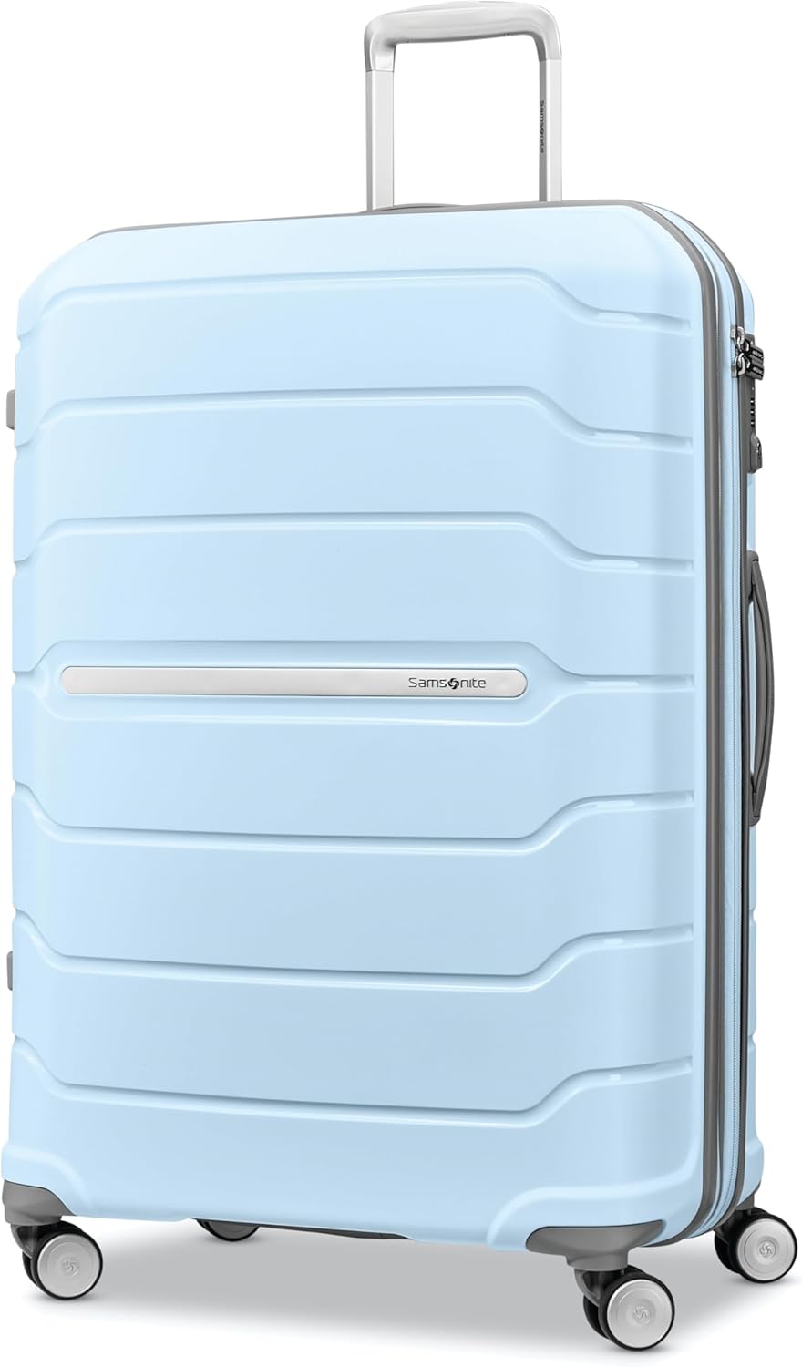 Samsonite Freeform Hardside Carry-On Luggage with Spinner Wheels - Hardshell Suitcase - TSA, Airline-Approved - Expandable Hard Shell, Smooth Rolling Wheels for Lightweight Travel - Navy