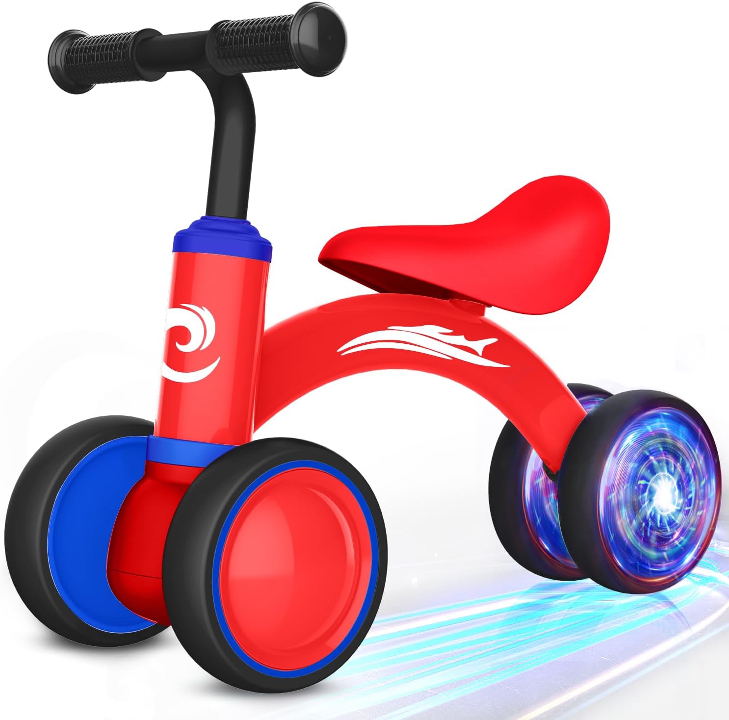 Colorful Lighting Baby Balance Bike Toys for 1 Year Old Girl Gifts, 10-36 Month Toddler Balance Bike, No Pedal 4 Silence Wheels & Soft Seat Pre-School First Riding on Toys, 1st Birthday Gifts.