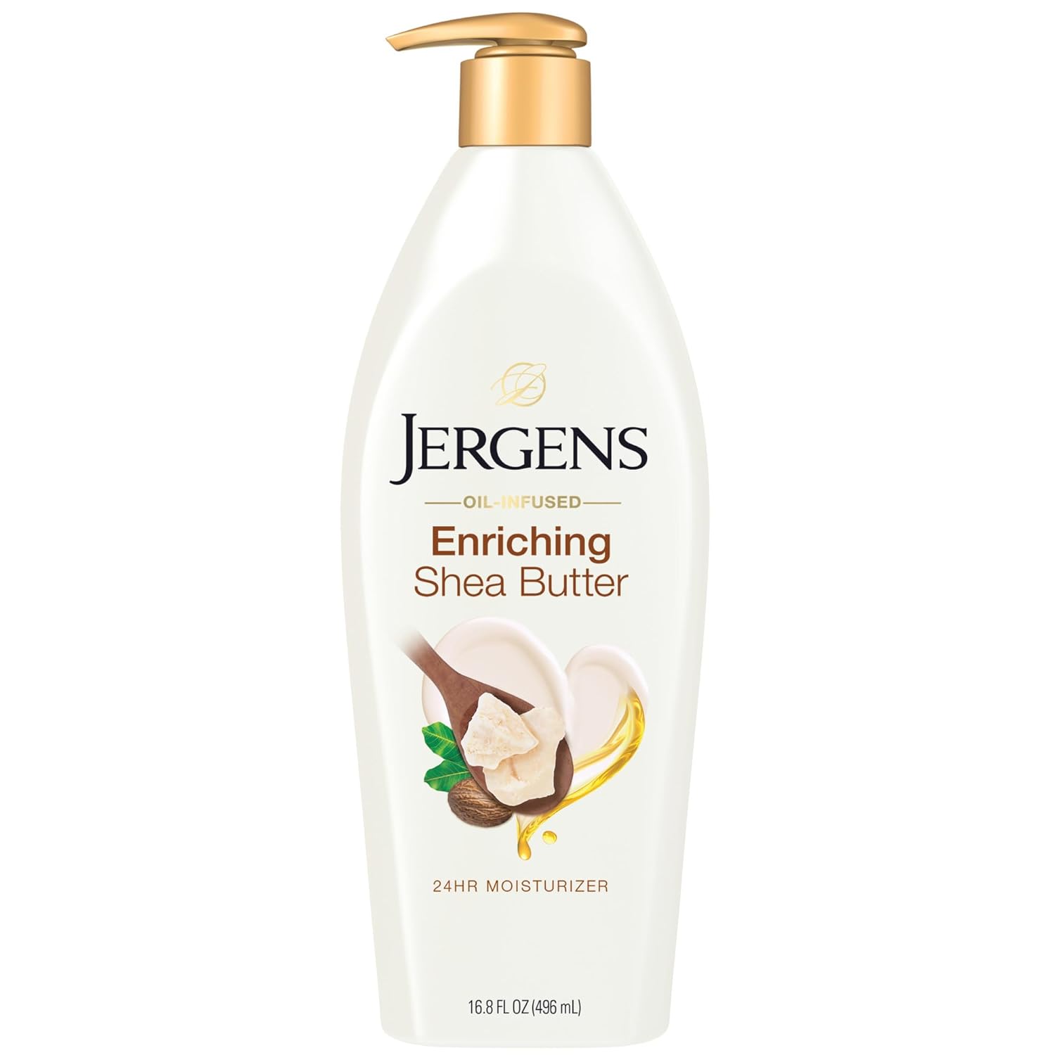 Jergens Shea Butter Hand and Body Lotion, Deep Conditioning Moisturizer, 3X More Radiant Skin, with Pure Shea Butter, Dermatologist Tested, 26.5 Oz