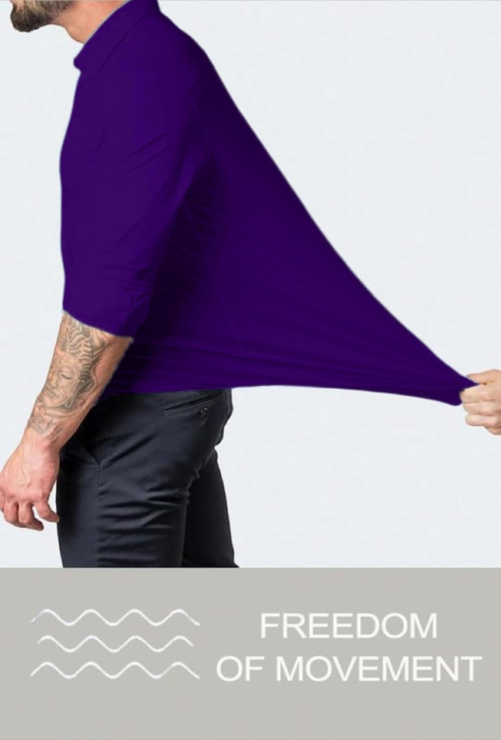 BEILU Stretch Mens Slim Fit Dress Shirts Formal Long Sleeve Button Down Shirts