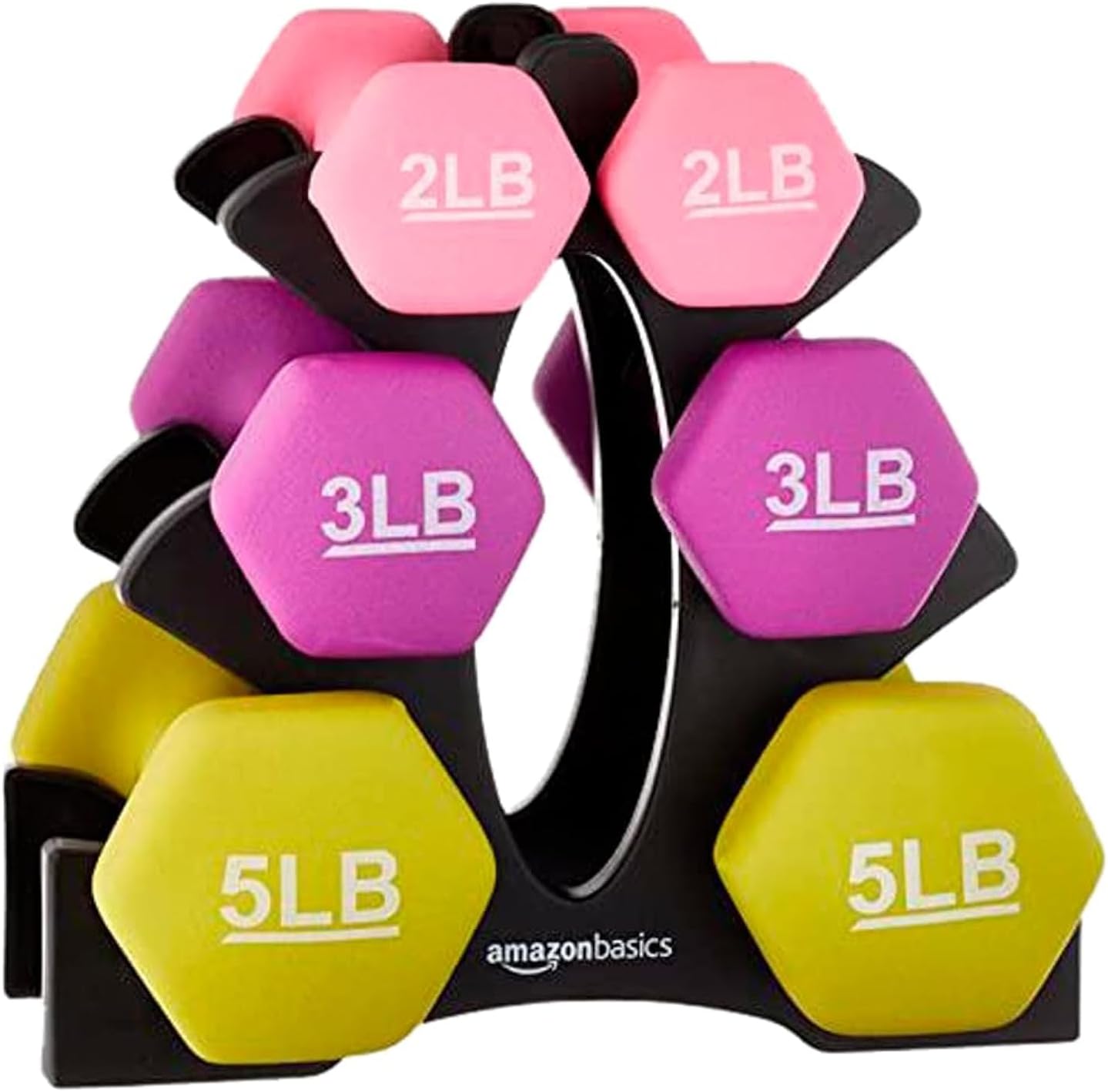 Basics Neoprene Dumbbell Hand Weights for Exercise and Muscle Toning