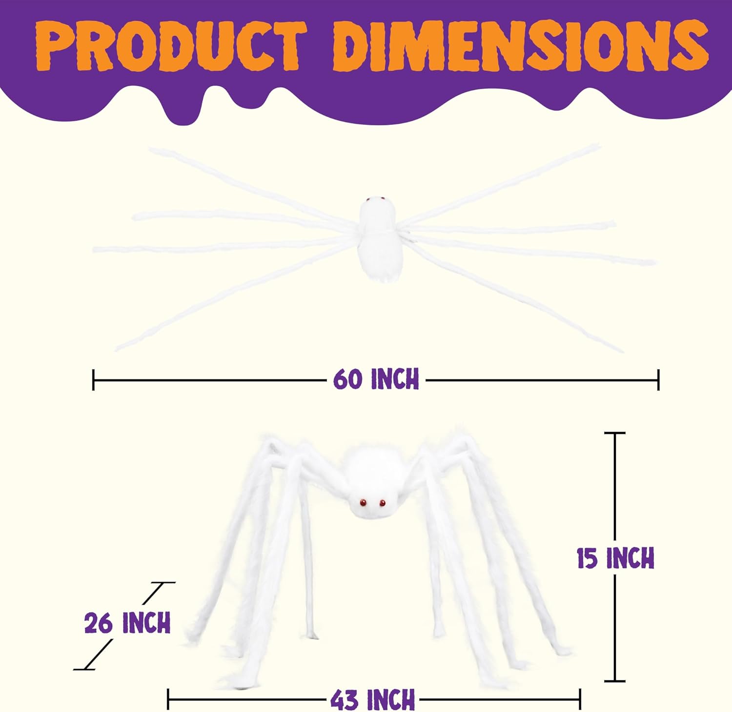 JOYIN Halloween Outdoor Decorations Giant Spider, 5 Ft Large Spider for Yard Lawn Garden Patio Scary Halloween Outside Decor, Indoor Haunted House Prop and Home Party Decor, Black