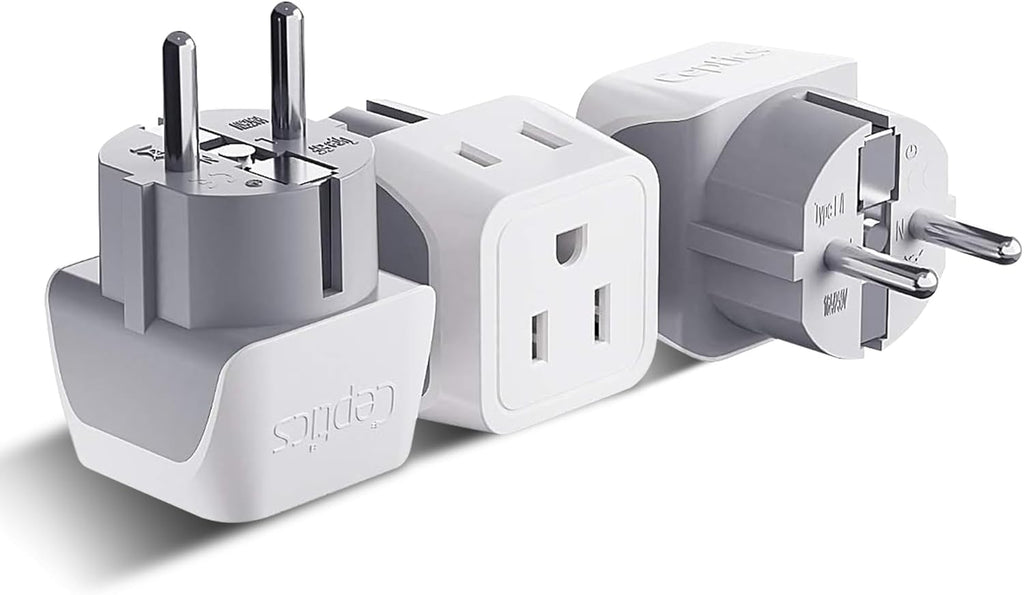 Ceptics Universal Travel Adapter, 35W International Power Adapter with PD & QC 3.0 Dual USB-C, 3 USB Travel Adapter Worldwide, Type I C G A Outlets 110V 220V A/C - EU Euro US UK (11-KU)