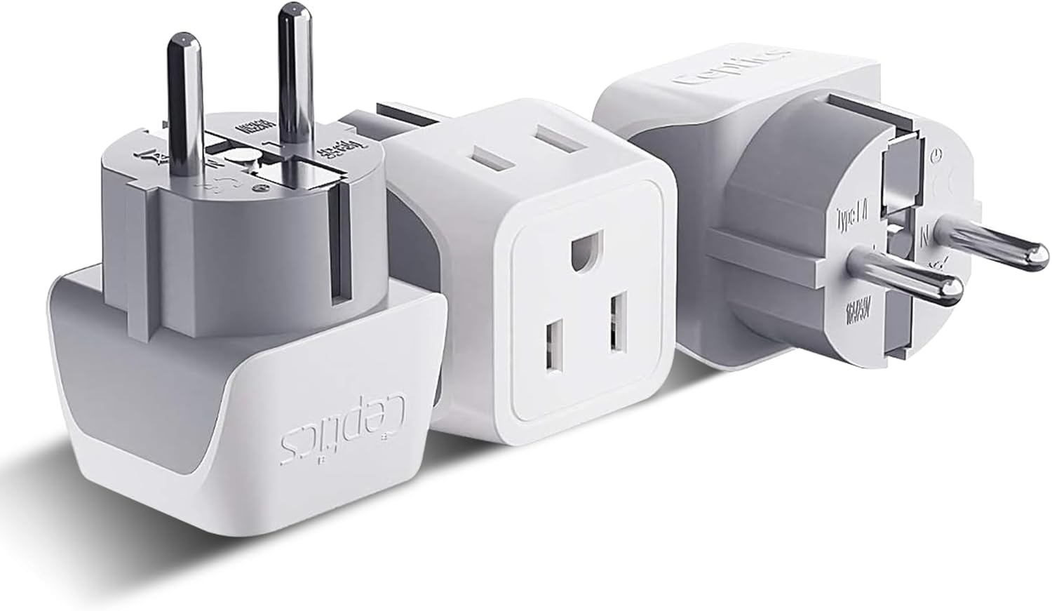 Ceptics Universal Travel Adapter, 35W International Power Adapter with PD & QC 3.0 Dual USB-C, 3 USB Travel Adapter Worldwide, Type I C G A Outlets 110V 220V A/C - EU Euro US UK (11-KU)