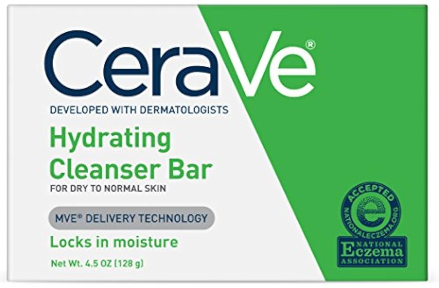 CeraVe Hydrating Cleanser Bar, Soap-Free Body and Facial Cleanser with 5% Moisturizing Cream, Fragrance-Free, 3-Pack, 4.5 Ounce Each