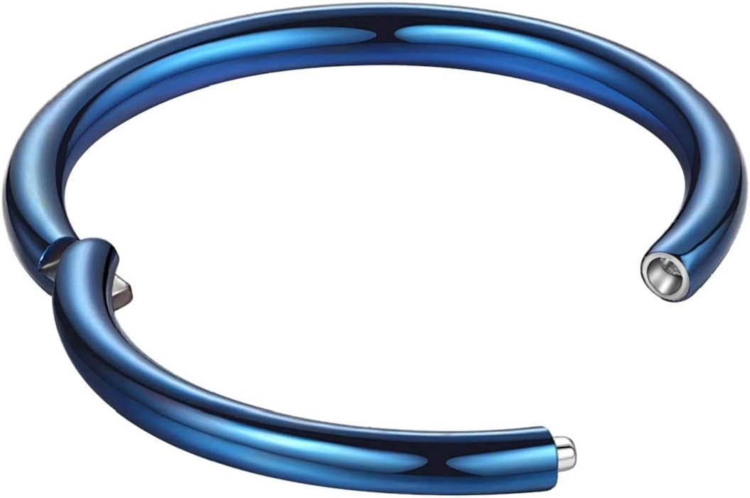 ORANGELOVE Hypoallergenic Nose Rings 20G 18G 16G 14G 12G 10G 8G 316l Surgical Steel Septum Jewelry Hinged Segment Ring Body Piercing Nose Hoop Lip Rings Nose Helix Cartilage Rook Earrings