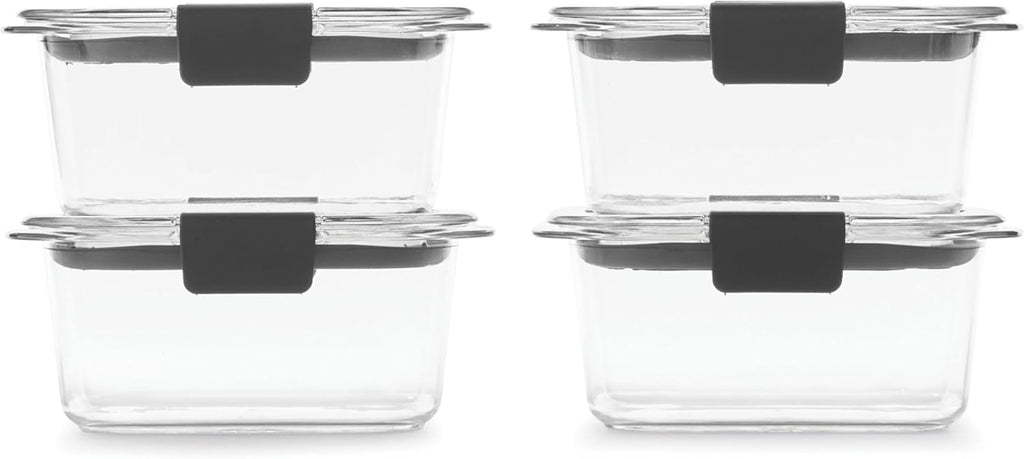 Rubbermaid Brilliance Food Storage Containers BPA Free Airtight Lids Ideal for Lunch Meal Prep & Leftovers Set of 5 (3.2 Cup)