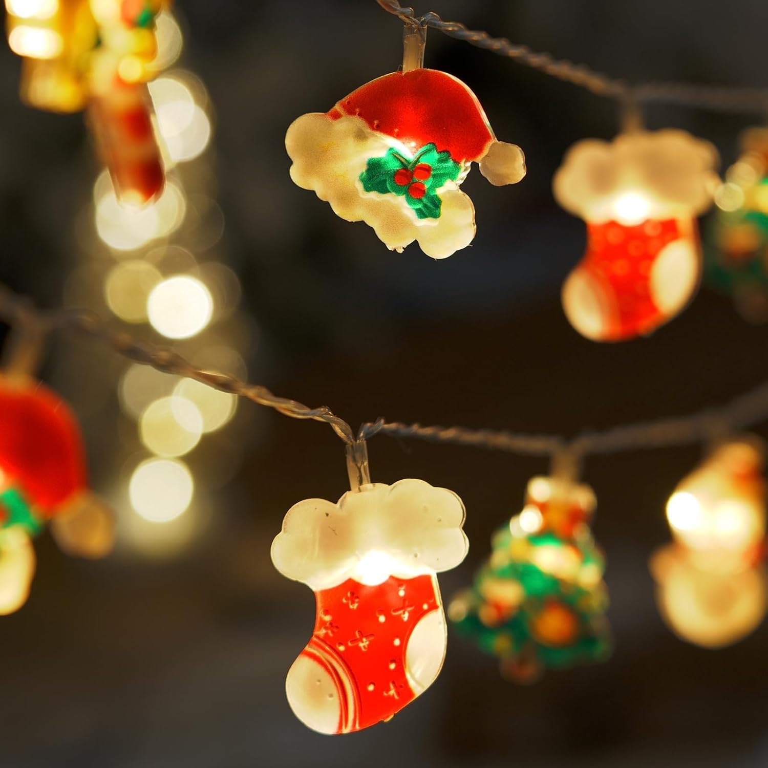 LOLStar Halloween String Lights Decorations, 9.8FT 20 LED Halloween Fairy Lights, Battery Operated (Not Included) with Timer Function and 8 Flashing Modes, Cute Booday Lights 2025 Home Indoor Decor