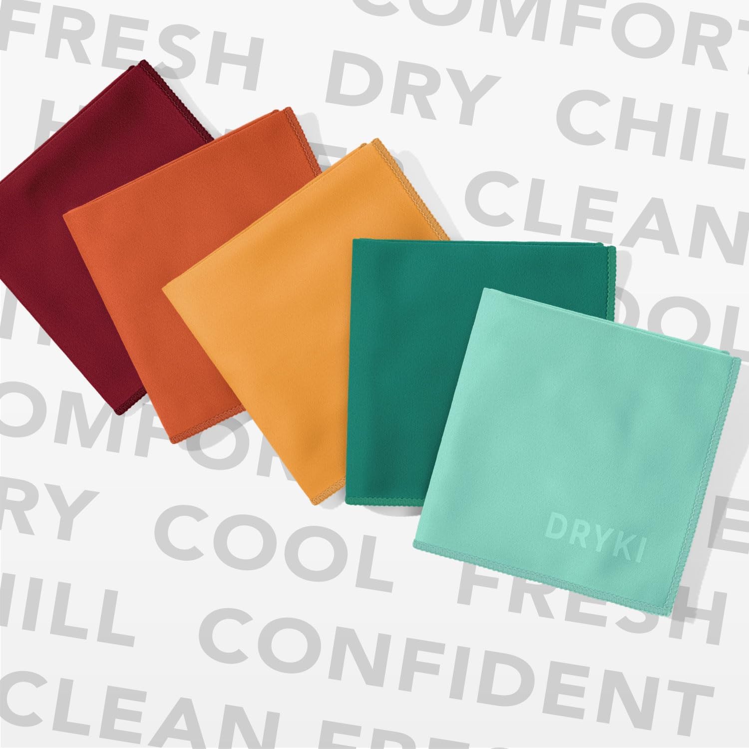 Sweat Absorbing Handkerchiefs - The Original Pocket-Sized Sweat Towels - Quick-Dry Microfiber Sweat Rags for Face, Hands, & Body - Men & Women - Gym, Sports, and Work (Black: 5 Pack)