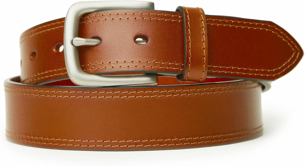VATAN Men's Genuine Leather Casual Every Day Jeans Belts, Handmade Men Leather Belt with Gift Box