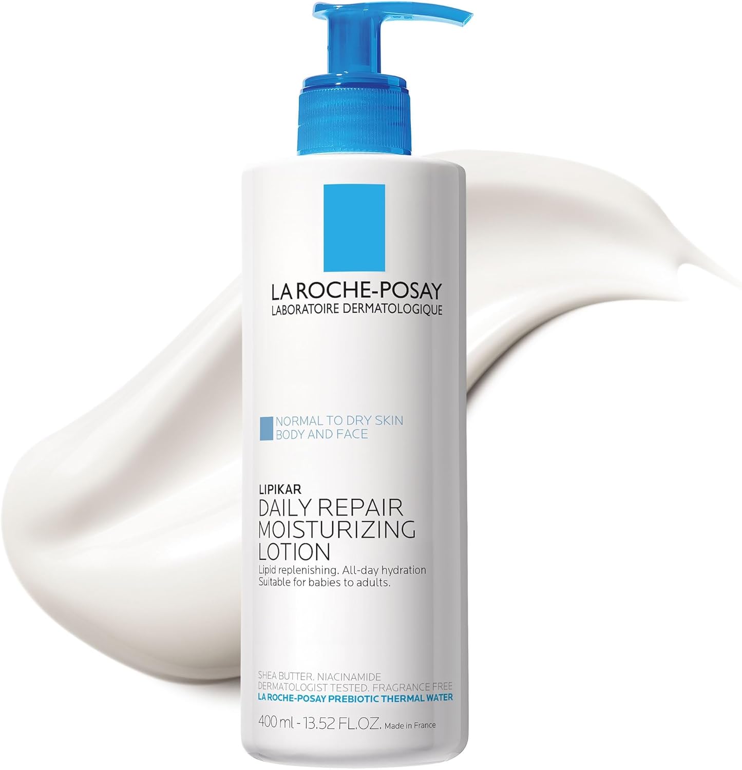 La Roche-Posay Lipikar Body Lotion Daily Repair Moisturizing Cream, Fragrance Free Body Moisturizer with Shea Butter, Body Lotion for Dry Skin, Moisturizing for Sensitive Skin