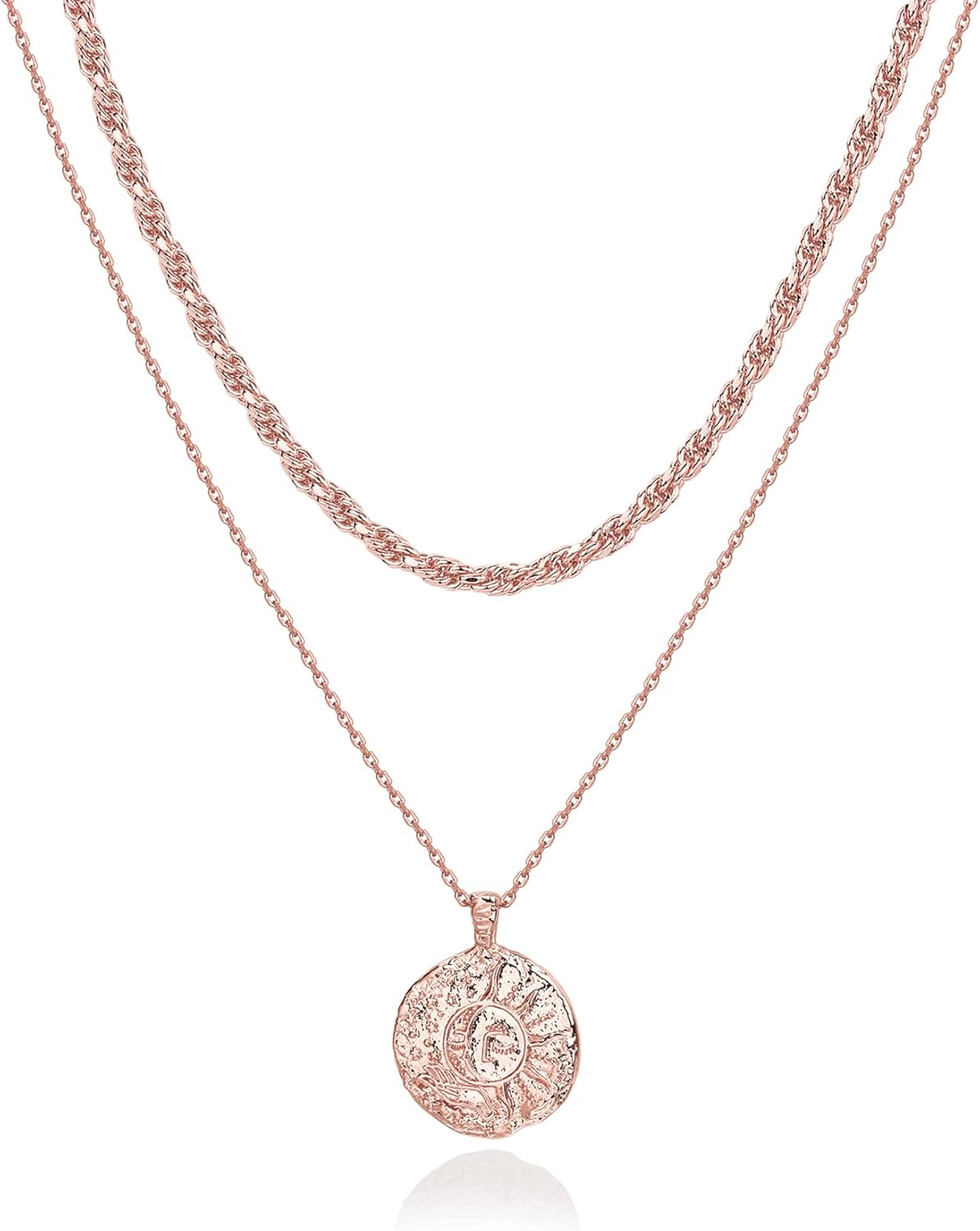 PAVOI 14K Gold Plated Layering Necklaces | Stylish Minimalist Design Pendant Necklaces | Bar, Circle, Lotus, Disc, Dog Tag, Horizontal Bar Pendants for Women