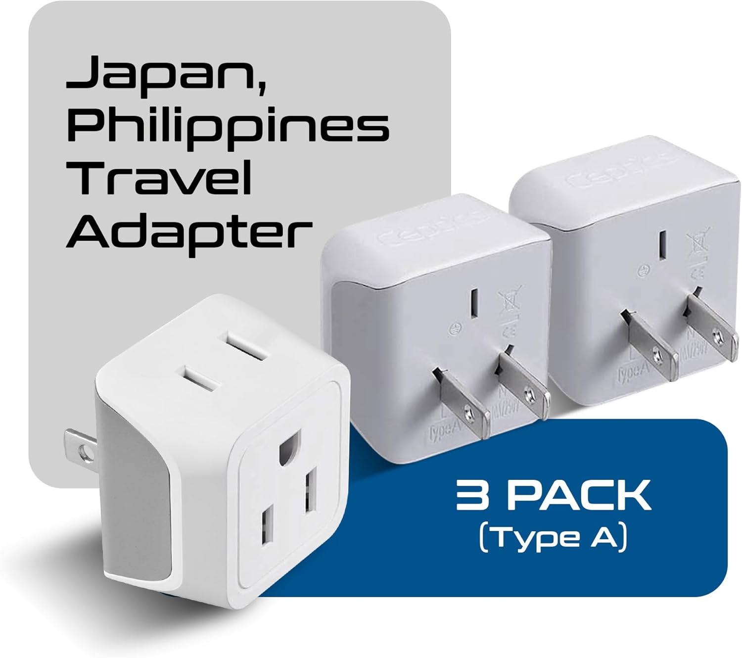 Ceptics Universal Travel Adapter, 35W International Power Adapter with PD & QC 3.0 Dual USB-C, 3 USB Travel Adapter Worldwide, Type I C G A Outlets 110V 220V A/C - EU Euro US UK (11-KU)