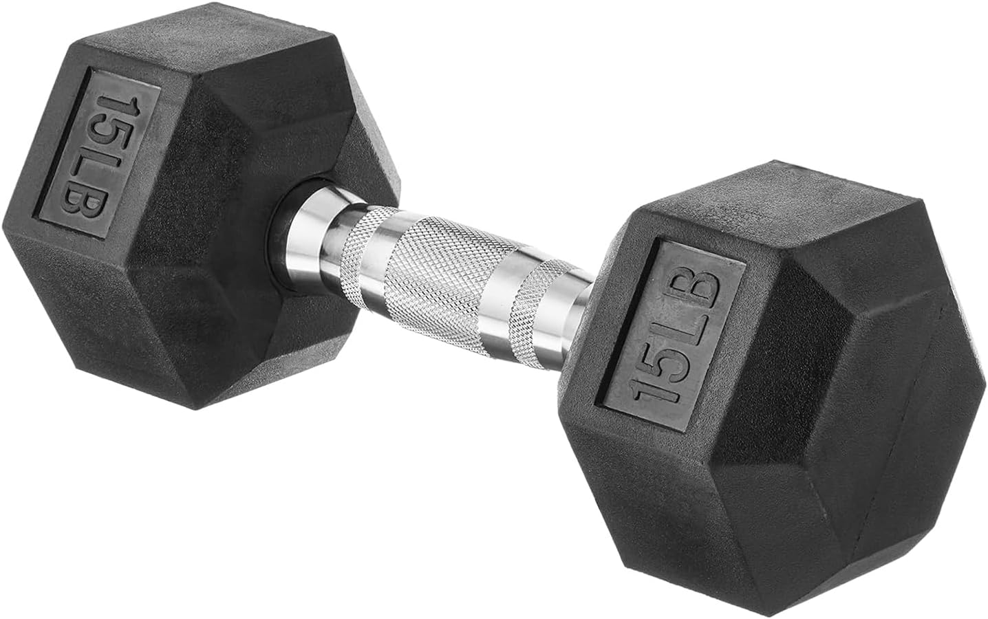 Basics Rubber Hex Dumbbell Hand Weight
