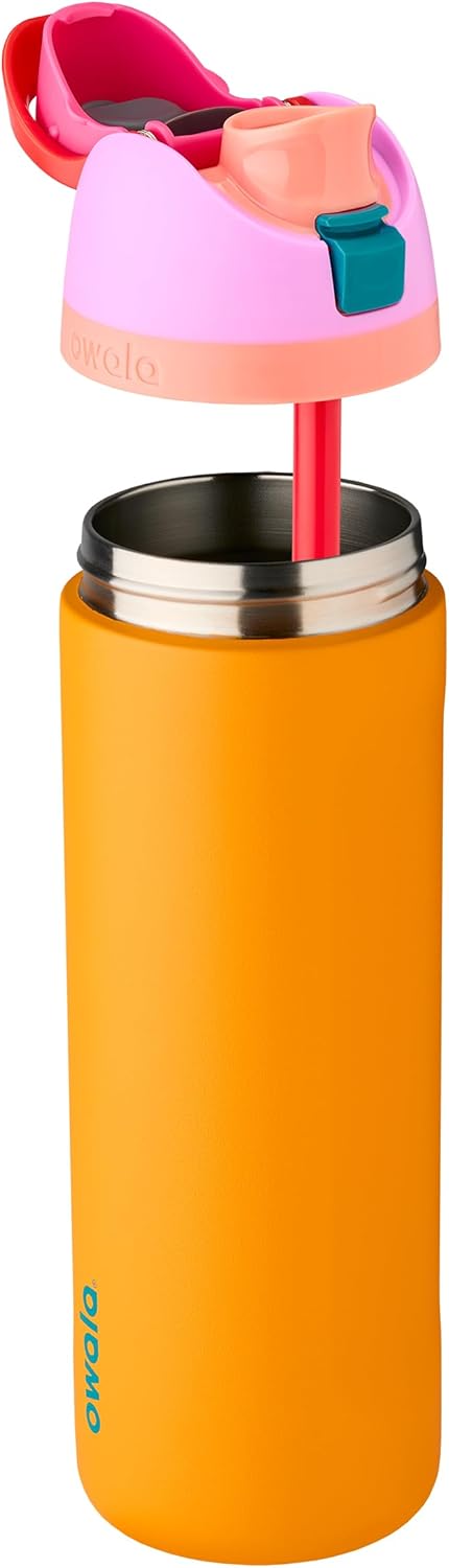 Owala FreeSip Insulated Stainless Steel Water Bottle with Straw, BPA-Free Sports Water Bottle, Great for Travel, 24 Oz, Denim